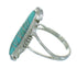 Southwestern Genuine Sterling Silver Turquoise Ring Size 4-3/4 AX89080